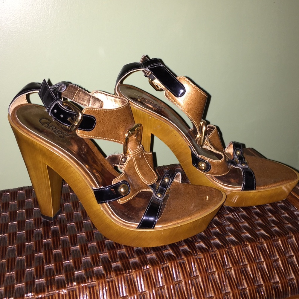 Carlos Santana Brown and Black Heels - Picture 2 of 4